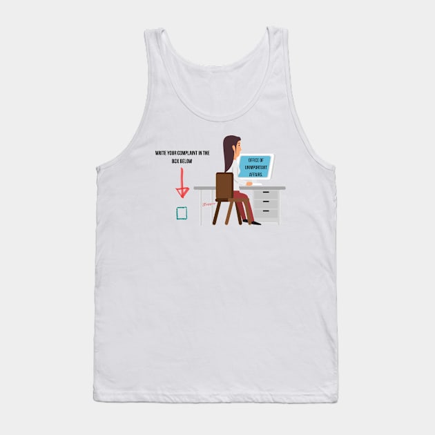 Office Humor Tank Top by LibrosBOOKtique